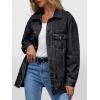 imageAUTOMET Womens Jean Jacket Denim Long Sleeve Oversized Button Down Shirts Trendy Coat Fall Fashion Winter Clothes OutfitBlack