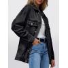 imageAUTOMET Womens Jean Jacket Denim Long Sleeve Oversized Button Down Shirts Trendy Coat Fall Fashion Winter Clothes OutfitBlack