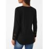 imageAUTOMET Womens Long Sleeve Fall Fashion Tops Ladies Casual Crewneck Loose Fit Outfits Lightweight Shirts Eyelet Tee 2025Black