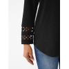 imageAUTOMET Womens Long Sleeve Fall Fashion Tops Ladies Casual Crewneck Loose Fit Outfits Lightweight Shirts Eyelet Tee 2025Black