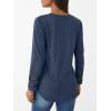 imageAUTOMET Womens Long Sleeve Fall Fashion Tops Ladies Casual Crewneck Loose Fit Outfits Lightweight Shirts Eyelet Tee 2025Darkblue