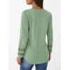 imageAUTOMET Womens Long Sleeve Fall Fashion Tops Ladies Casual Crewneck Loose Fit Outfits Lightweight Shirts Eyelet Tee 2025Lightgreen