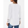 imageAUTOMET Womens Long Sleeve Fall Fashion Tops Ladies Casual Crewneck Loose Fit Outfits Lightweight Shirts Eyelet Tee 2025White