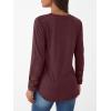 imageAUTOMET Womens Long Sleeve Fall Fashion Tops Ladies Casual Crewneck Loose Fit Outfits Lightweight Shirts Eyelet Tee 2025Winered
