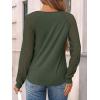 imageAUTOMET Womens Long Sleeve Shirts Business Casual Dressy Tops Lace Crewneck Work Trendy Fall Fashion Outfits ClothesArmygreen