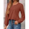 imageAUTOMET Womens Long Sleeve Shirts Business Casual Dressy Tops Lace Crewneck Work Trendy Fall Fashion Outfits ClothesMaple