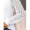 imageAUTOMET Womens Long Sleeve Shirts Business Casual Dressy Tops Lace Crewneck Work Trendy Fall Fashion Outfits ClothesWhite