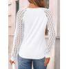 imageAUTOMET Womens Long Sleeve Shirts Business Casual Dressy Tops Lace Crewneck Work Trendy Fall Fashion Outfits ClothesWhite