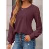 imageAUTOMET Womens Long Sleeve Shirts Business Casual Dressy Tops Lace Crewneck Work Trendy Fall Fashion Outfits ClothesWinered