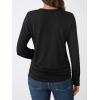 imageAUTOMET Womens Long Sleeve Shirts Business Casual Tops Ruched Fall Trendy Tshirt 2025Black