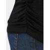 imageAUTOMET Womens Long Sleeve Shirts Business Casual Tops Ruched Fall Trendy Tshirt 2025Black