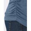imageAUTOMET Womens Long Sleeve Shirts Business Casual Tops Ruched Fall Trendy Tshirt 2025Blue