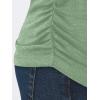 imageAUTOMET Womens Long Sleeve Shirts Business Casual Tops Ruched Fall Trendy Tshirt 2025Lightgreen