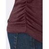 imageAUTOMET Womens Long Sleeve Shirts Business Casual Tops Ruched Fall Trendy Tshirt 2025Winered