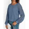 imageAUTOMET Womens Long Sleeve Shirts Casual Tops Dressy Outfits Fall Fashion Blouses Lace Clothes Y2kGreyblue