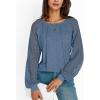 imageAUTOMET Womens Long Sleeve Shirts Casual Tops Dressy Outfits Fall Fashion Blouses Lace Clothes Y2kGreyblue