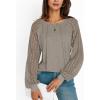 imageAUTOMET Womens Long Sleeve Shirts Casual Tops Dressy Outfits Fall Fashion Blouses Lace Clothes Y2kKhaki