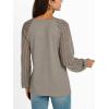 imageAUTOMET Womens Long Sleeve Shirts Casual Tops Dressy Outfits Fall Fashion Blouses Lace Clothes Y2kKhaki