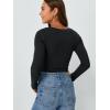 imageAUTOMET Womens Long Sleeve Shirts Fall Outfits Fashion Tops V Neck Ribbed Basic Casual Clothes Winter UnderscrubBlack