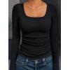 imageAUTOMET Womens Long Sleeve Shirts Square Neck Tops Ribbed Knit Basic Teen Girls Crop Tops Fall Outfits Fashion Clothes 2025Black