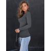 imageAUTOMET Womens Long Sleeve Shirts Square Neck Tops Ribbed Knit Basic Teen Girls Crop Tops Fall Outfits Fashion Clothes 2025Darkgrey