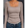 imageAUTOMET Womens Long Sleeve Shirts Square Neck Tops Ribbed Knit Basic Teen Girls Crop Tops Fall Outfits Fashion Clothes 2025Oatmeal