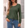 imageAUTOMET Womens Long Sleeve TShirts Dressy Business Casual Tops Tunic Fall Fashion Crewneck Blouse Trendy Winter Outfits 2025Armygreen