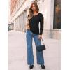 imageAUTOMET Womens Long Sleeve TShirts Dressy Business Casual Tops Tunic Fall Fashion Crewneck Blouse Trendy Winter Outfits 2025Black