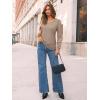 imageAUTOMET Womens Long Sleeve TShirts Dressy Business Casual Tops Tunic Fall Fashion Crewneck Blouse Trendy Winter Outfits 2025Khaki