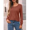imageAUTOMET Womens Long Sleeve TShirts Dressy Business Casual Tops Tunic Fall Fashion Crewneck Blouse Trendy Winter Outfits 2025Maple