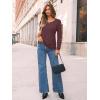 imageAUTOMET Womens Long Sleeve TShirts Dressy Business Casual Tops Tunic Fall Fashion Crewneck Blouse Trendy Winter Outfits 2025Winered