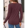 imageAUTOMET Womens Long Sleeve TShirts Dressy Business Casual Tops Tunic Fall Fashion Crewneck Blouse Trendy Winter Outfits 2025Winered