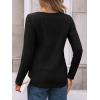 imageAUTOMET Womens Long Sleeve Tops Business Casual Crewneck Pleated Shirts Fall Fashion 2025 Blouses Trendy Basic Loose OutfitsBlack