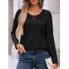 imageAUTOMET Womens Long Sleeve Tops Business Casual Crewneck Pleated Shirts Fall Fashion 2025 Blouses Trendy Basic Loose OutfitsBlack