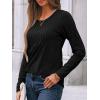 imageAUTOMET Womens Long Sleeve Tops Business Casual Crewneck Pleated Shirts Fall Fashion 2025 Blouses Trendy Basic Loose OutfitsBlack