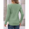 imageAUTOMET Womens Long Sleeve Tops Business Casual Crewneck Pleated Shirts Fall Fashion 2025 Blouses Trendy Basic Loose OutfitsGreen