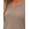 imageAUTOMET Womens Long Sleeve Tops Business Casual Crewneck Pleated Shirts Fall Fashion 2025 Blouses Trendy Basic Loose OutfitsKhaki
