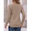 imageAUTOMET Womens Long Sleeve Tops Business Casual Crewneck Pleated Shirts Fall Fashion 2025 Blouses Trendy Basic Loose OutfitsKhaki
