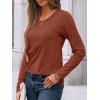 imageAUTOMET Womens Long Sleeve Tops Business Casual Crewneck Pleated Shirts Fall Fashion 2025 Blouses Trendy Basic Loose OutfitsMaple