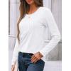 imageAUTOMET Womens Long Sleeve Tops Business Casual Crewneck Pleated Shirts Fall Fashion 2025 Blouses Trendy Basic Loose OutfitsWhite