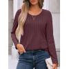 imageAUTOMET Womens Long Sleeve Tops Business Casual Crewneck Pleated Shirts Fall Fashion 2025 Blouses Trendy Basic Loose OutfitsWinered