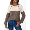 imageAUTOMET Womens Long Sleeve Tshirts Casual Tunic Work Tops Cute Pullover Sweaters Fall Travel Outfits 2025 Dressy BlousesApricot Brown