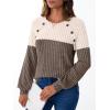 imageAUTOMET Womens Long Sleeve Tshirts Casual Tunic Work Tops Cute Pullover Sweaters Fall Travel Outfits 2025 Dressy BlousesApricot Brown