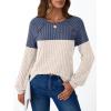 imageAUTOMET Womens Long Sleeve Tshirts Casual Tunic Work Tops Cute Pullover Sweaters Fall Travel Outfits 2025 Dressy BlousesBlue Apricot