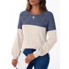 imageAUTOMET Womens Long Sleeve Tshirts Casual Tunic Work Tops Cute Pullover Sweaters Fall Travel Outfits 2025 Dressy BlousesBlue Apricot