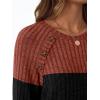 imageAUTOMET Womens Long Sleeve Tshirts Casual Tunic Work Tops Cute Pullover Sweaters Fall Travel Outfits 2025 Dressy BlousesCaramel Black