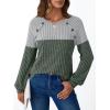 imageAUTOMET Womens Long Sleeve Tshirts Casual Tunic Work Tops Cute Pullover Sweaters Fall Travel Outfits 2025 Dressy BlousesGrey Green