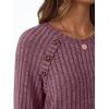 imageAUTOMET Womens Long Sleeve Tshirts Casual Tunic Work Tops Cute Pullover Sweaters Fall Travel Outfits 2025 Dressy BlousesPurple Red