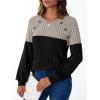 imageAUTOMET Womens Long Sleeve Tshirts Casual Tunic Work Tops Cute Pullover Sweaters Fall Travel Outfits 2025 Dressy BlousesTaupe Black