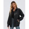 imageAUTOMET Womens Oversized Leather Jackets Faux Suede 2025 Fall Zip Up Motorcycle Coats Blazer Jackets for Women OutfitsBlack